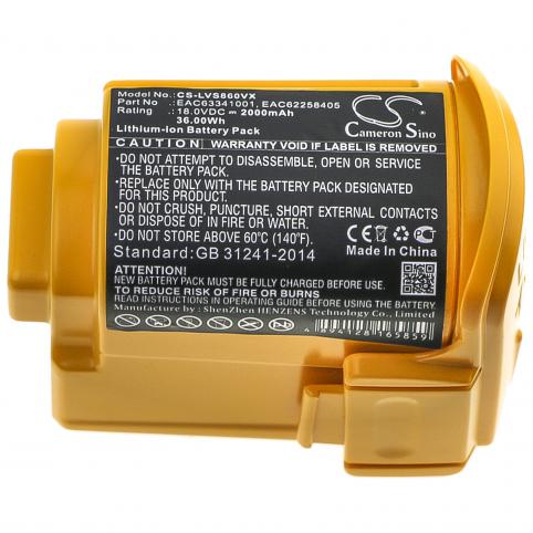 Batterie aspirateur lg vsf7300scwc