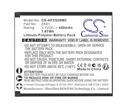 Batterie camescope agfaphoto realishot dc5200