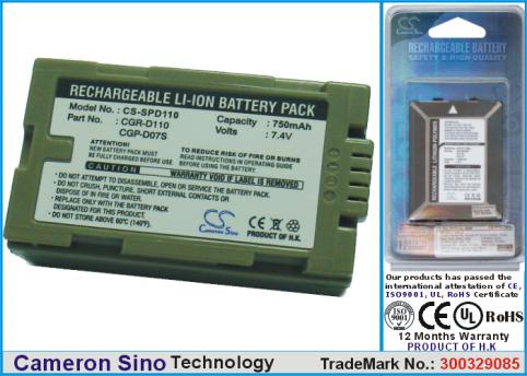 Cgr d11o  cgp d07s batterie camescope panasonic