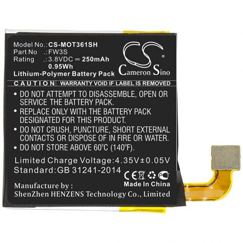 Fw3s moto 360 2nd batterie montre motorola