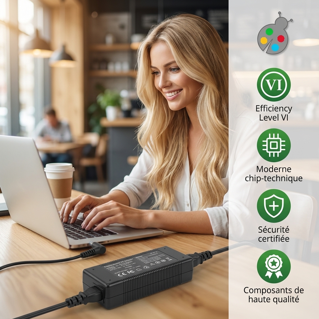 Chargeur ordinateur portable hp  probook 645 g3 modele 2