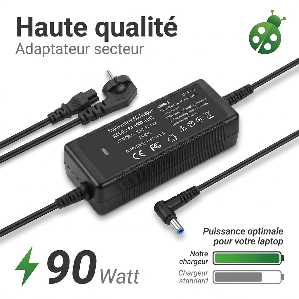 Chargeur ordinateur portable hp  notebook 17 cp0253nf