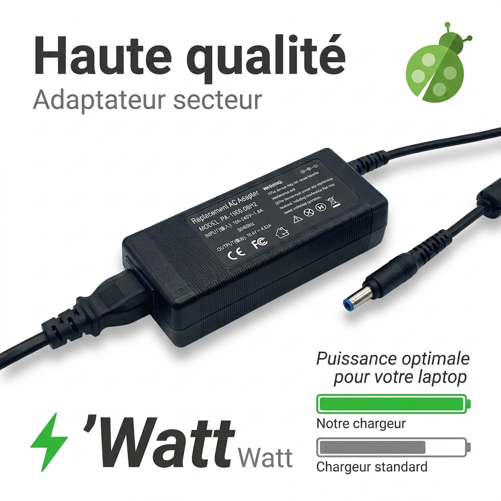 Chargeur ordinateur portable dell vostro p106f