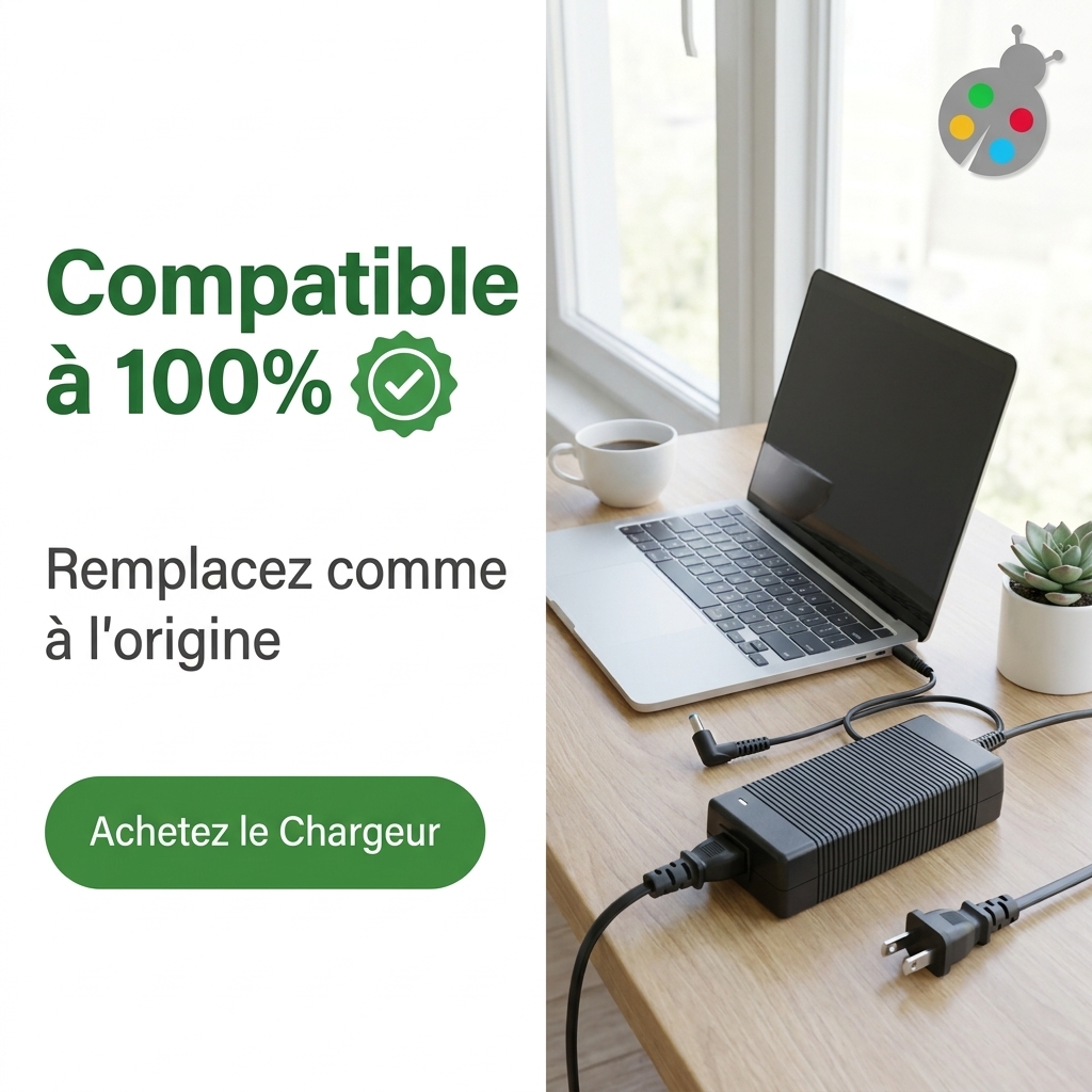 Chargeur ordinateur portable dell vostro p106f