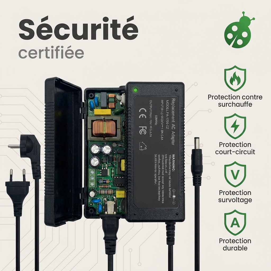 Chargeur ordinateur portable asus vivobook s15 s501qa