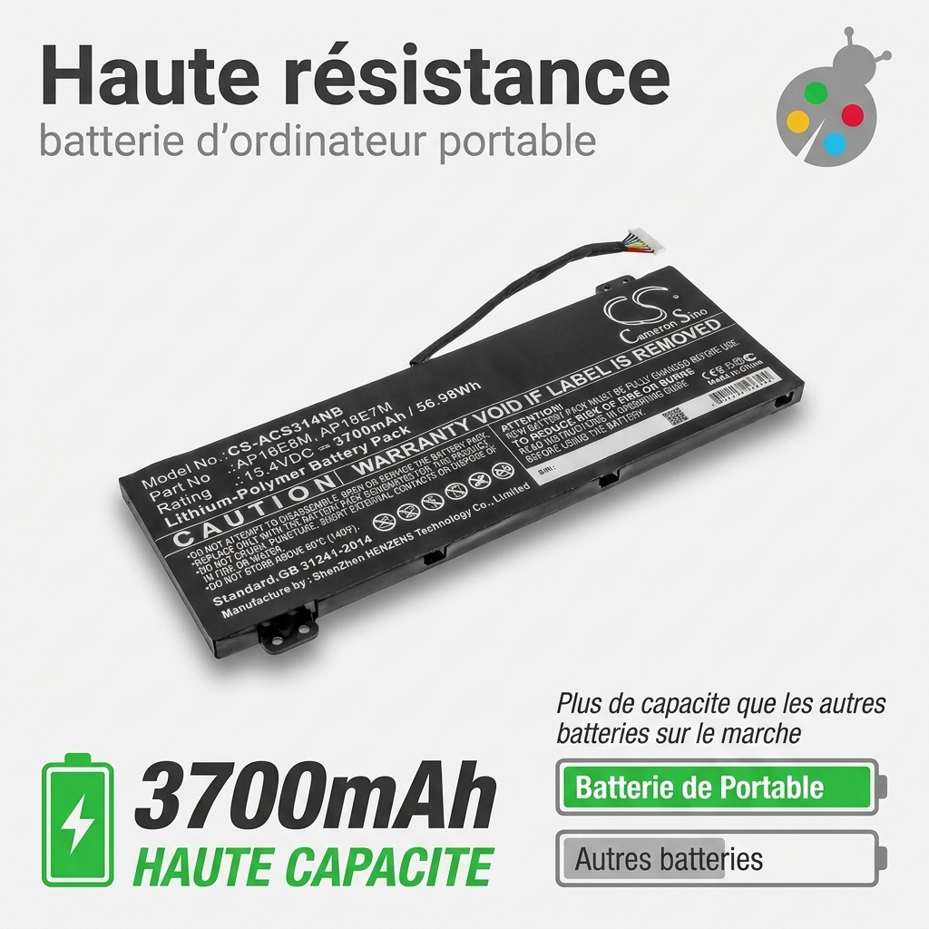 Batterie ordinateur portable acer conceptd 3 cn315 71p 74ac