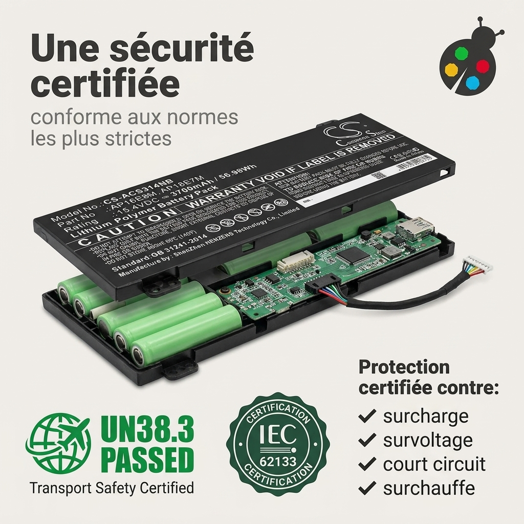 Batterie ordinateur portable acer conceptd 3 cn315 71p 74ac