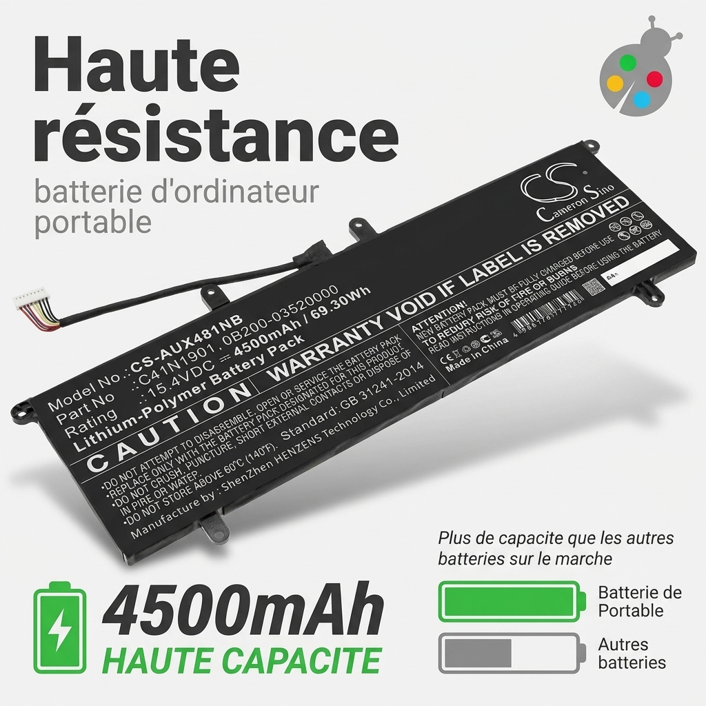 Batterie ordinateur portable asus zenbook ux481fl bp1505t