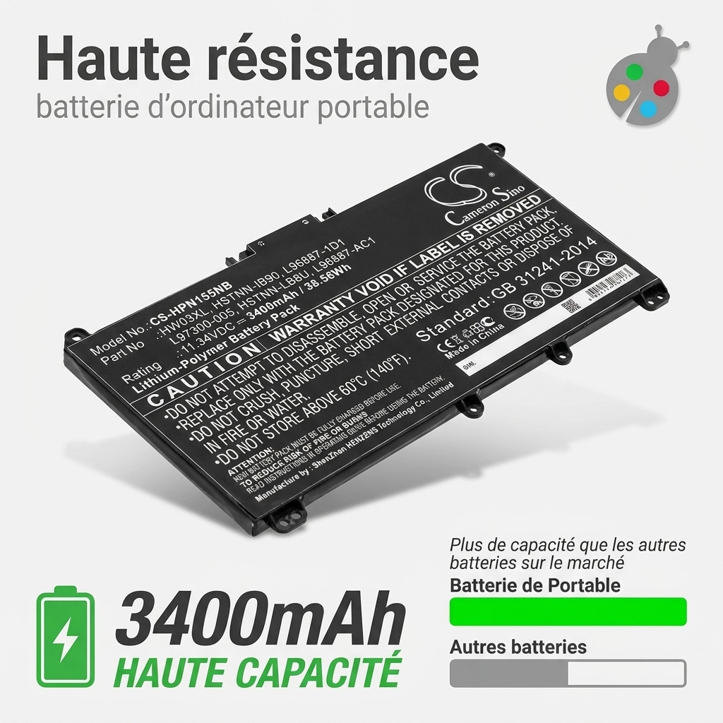 Batterie ordinateur portable hp pavilion 15 eg0xxx