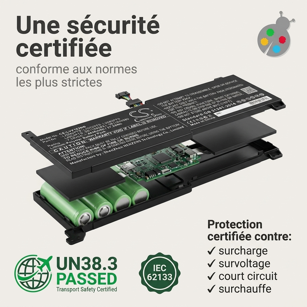 Batterie ordinateur portable lenovo v14 g2 itl(82nm)