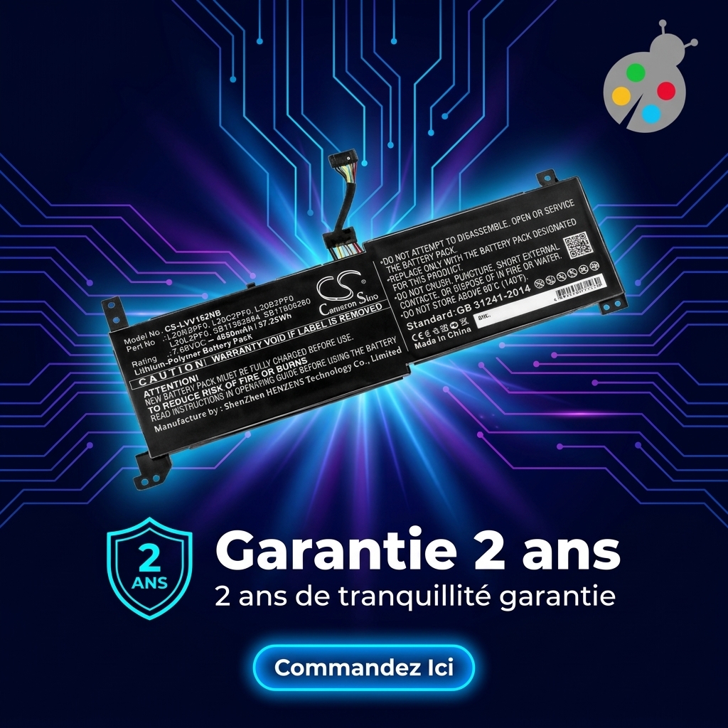 Batterie ordinateur portable lenovo v14 g2 itl(82nm)