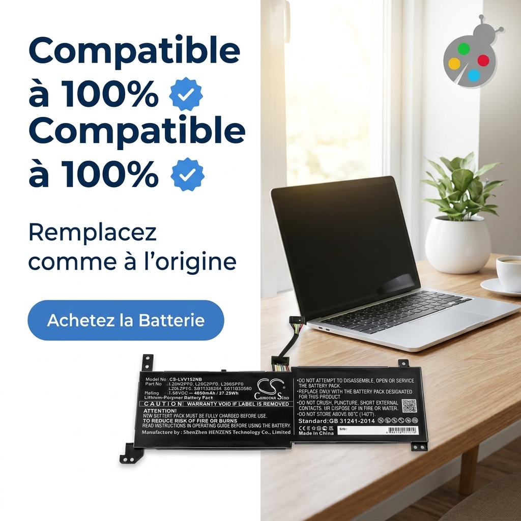 Batterie ordinateur portable lenovo v14 g2 itl(82nm)