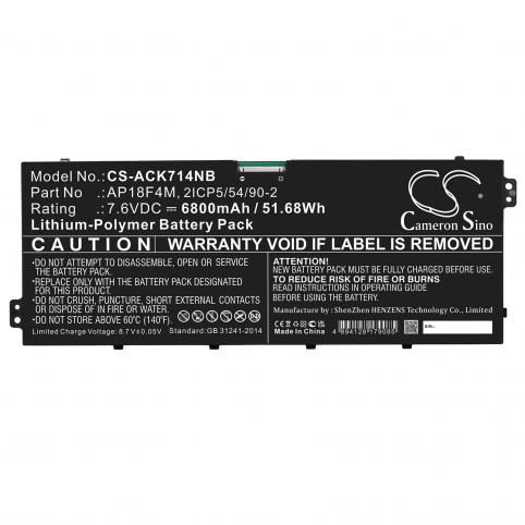 Batterie ordinateur portable acer spin 7 sp714 61na s1rw
