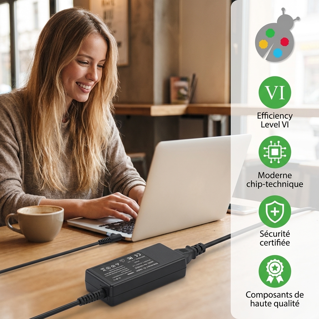 Chargeur ordinateur portable hp  pavilion 15 bw0xx i3