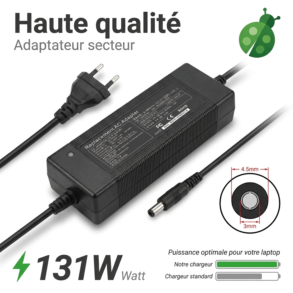 Chargeur ordinateur portable dell inspiron 16 dc16250
