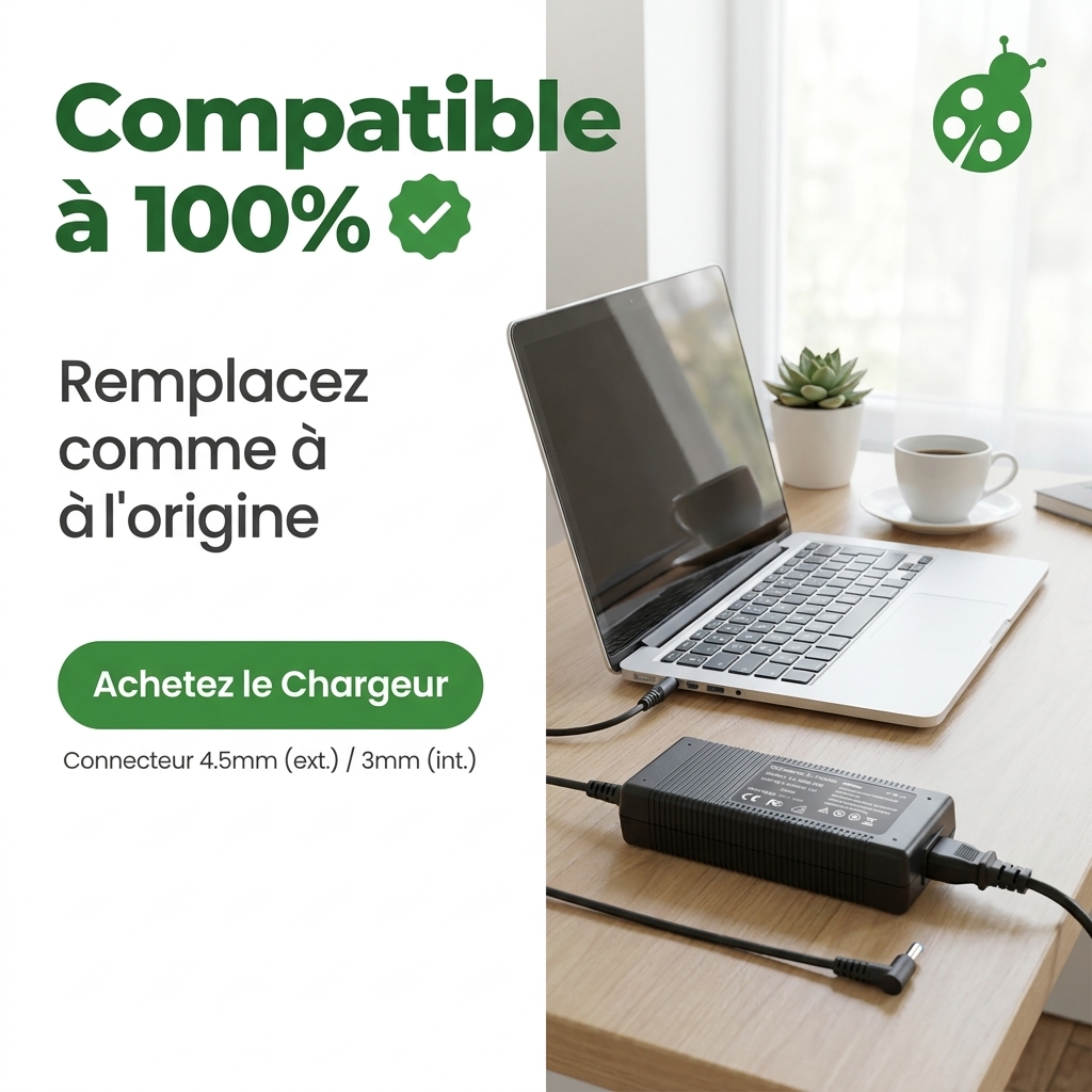 Chargeur ordinateur portable hp  pavilion 15 da0008ca