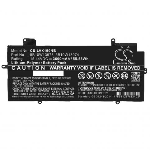 Batterie ordinateur portable lenovo thinkpad x1 yoga gen 6 20y0001nmn