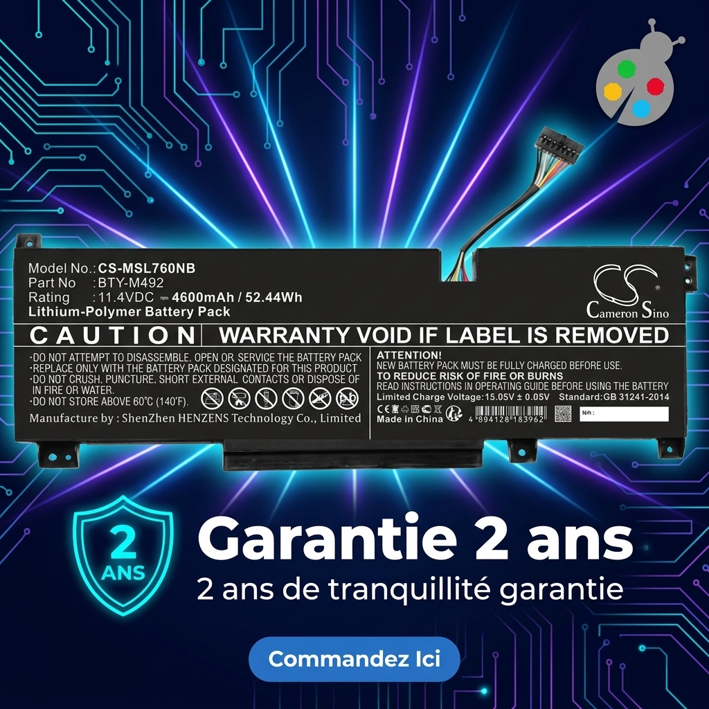 Batterie ordinateur portable msi katana gf66 11ud