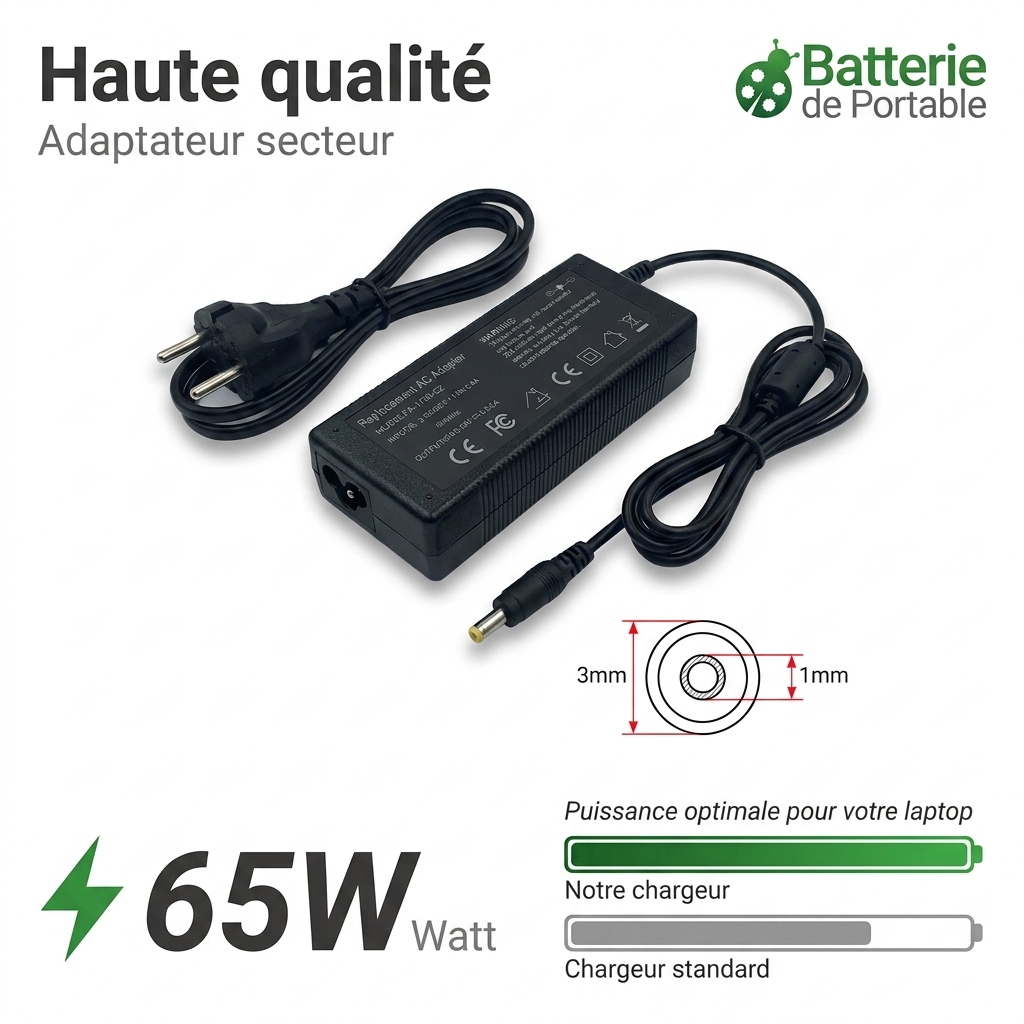 Chargeur ordinateur portable acer spin 1 sp114 31