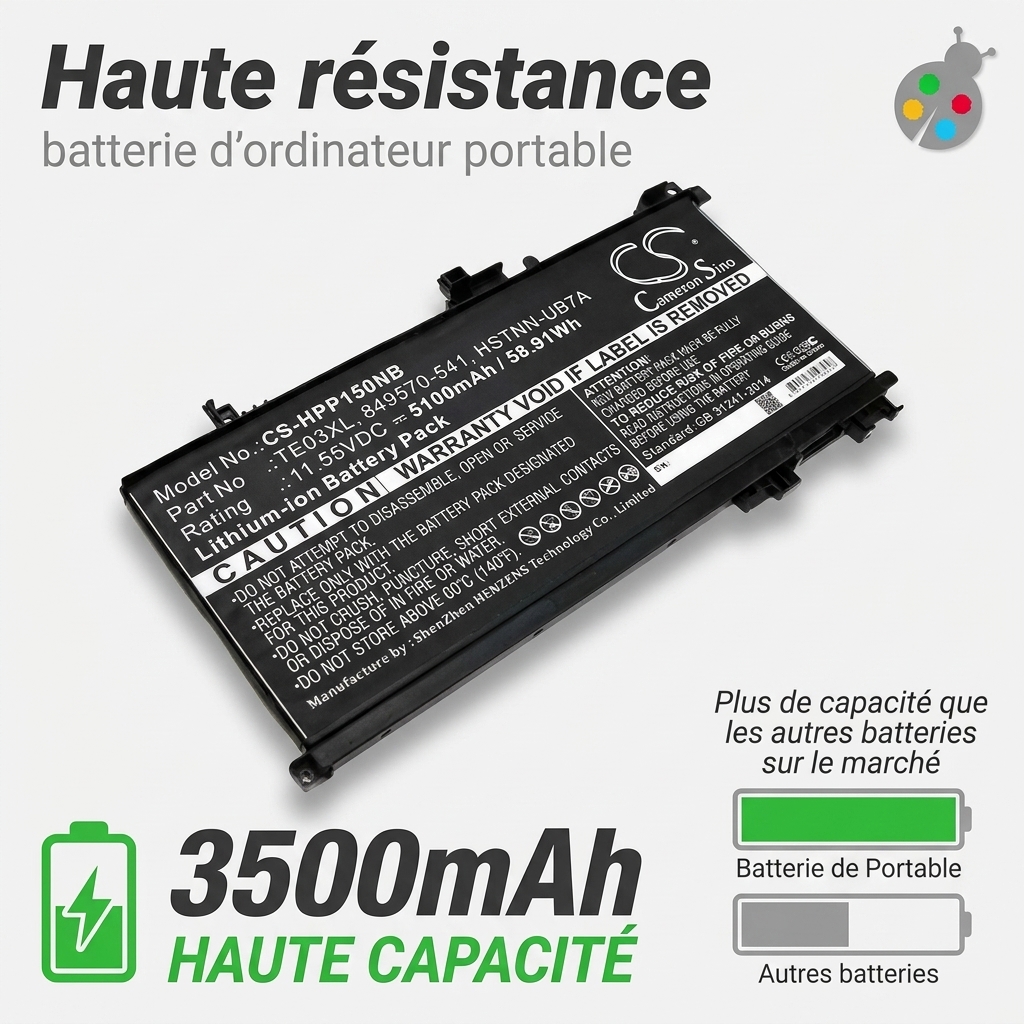 Batterie ordinateur portable hp pavilion 15 bc304nf