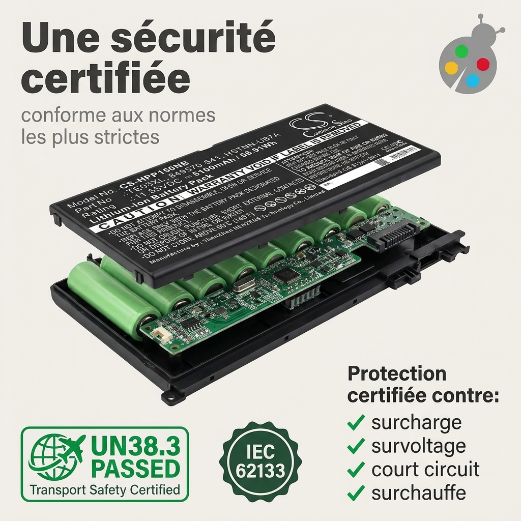 Batterie ordinateur portable hp pavilion 15 bc304nf