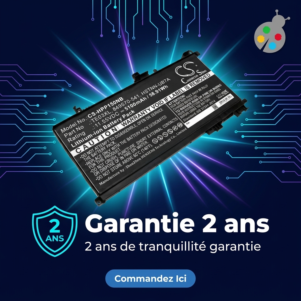 Batterie ordinateur portable hp pavilion 15 bc304nf