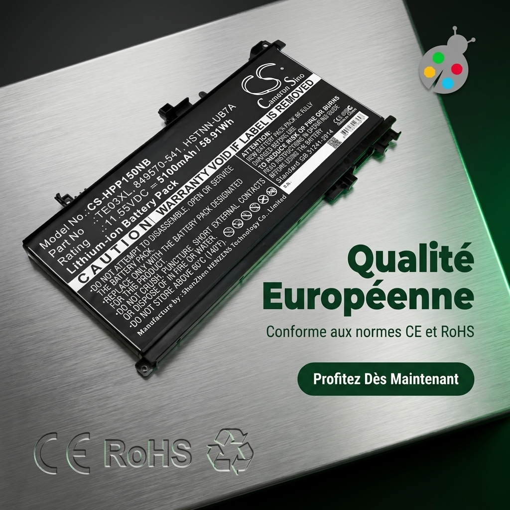 Batterie ordinateur portable hp pavilion 15 bc304nf