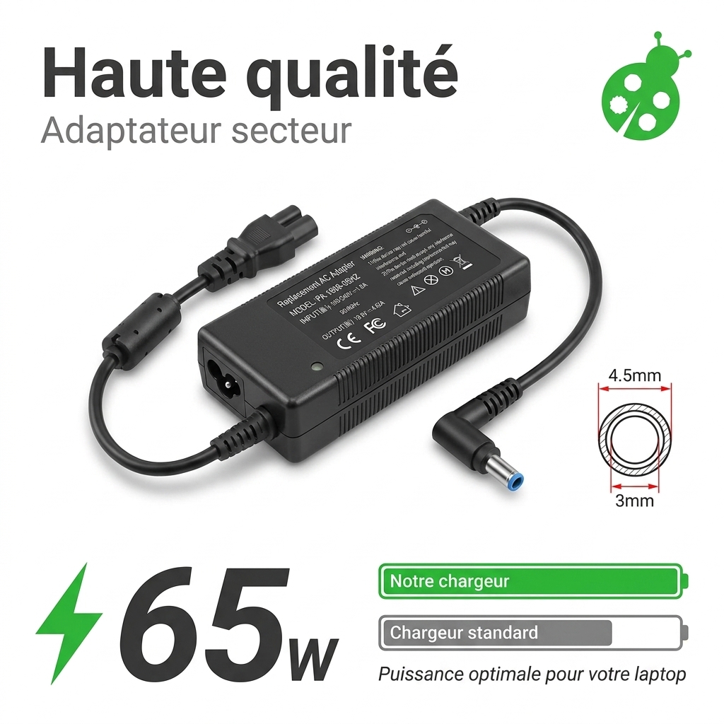 Chargeur ordinateur portable hp  elitebook 840 g4