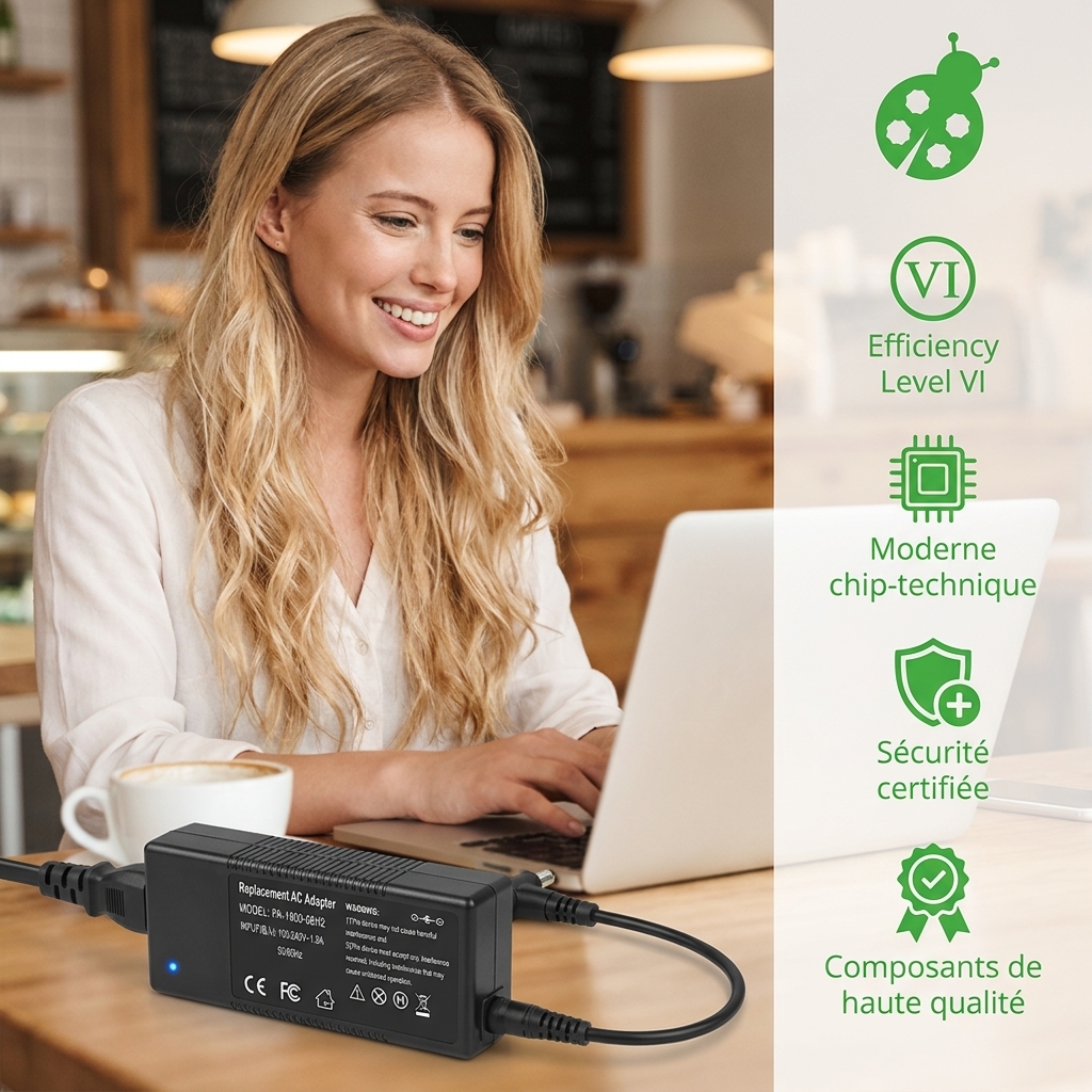 Chargeur ordinateur portable toshiba satellite l855