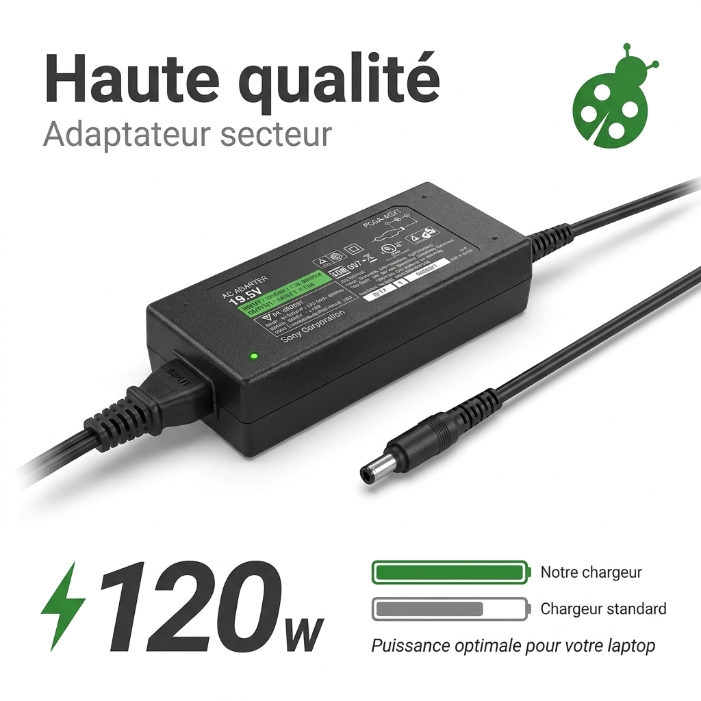 Chargeur ordinateur portable sony vaio vgn a150