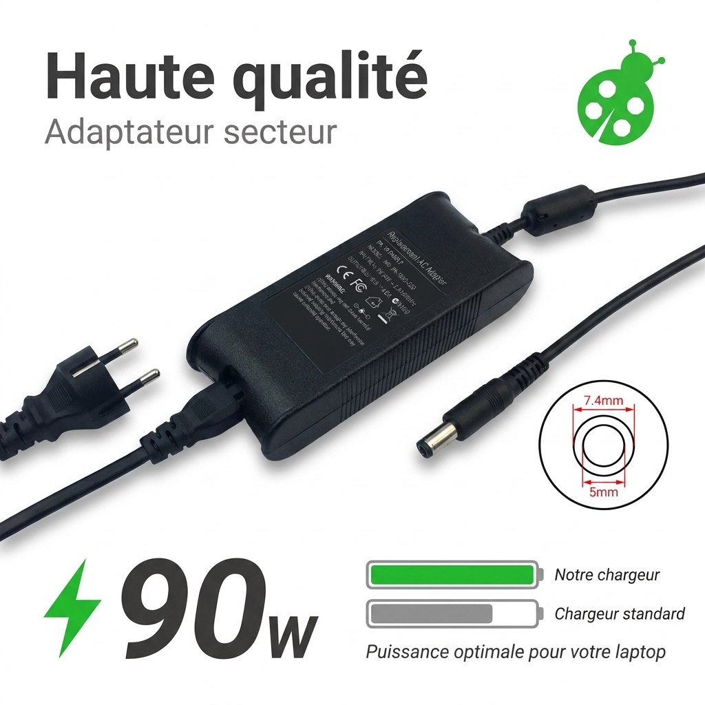 Chargeur ordinateur portable dell vostro 2520