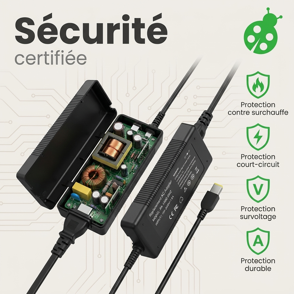 Chargeur ordinateur portable lenovo yoga 500 15isk(80r600adge)