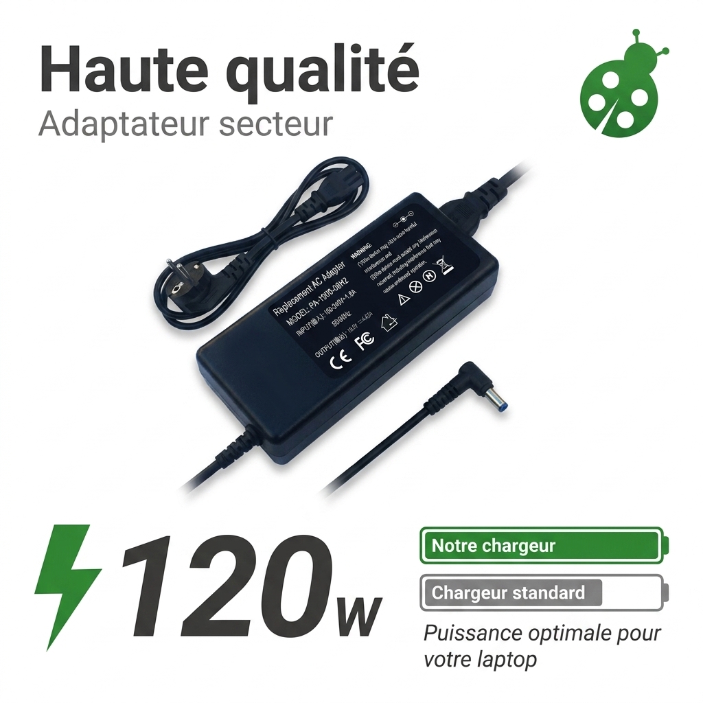 Chargeur ordinateur portable hp  envy 17 j091ef