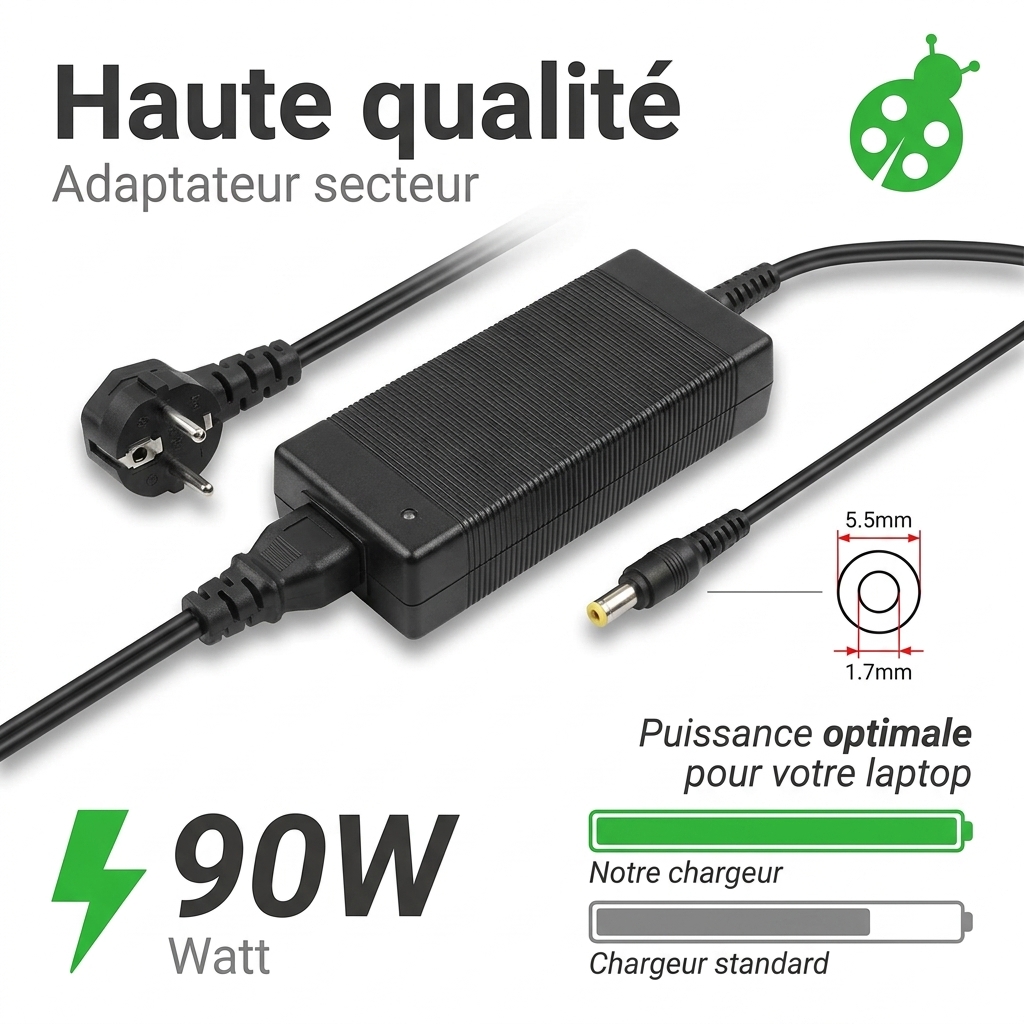Chargeur ordinateur portable packard bell easynote minos gp2w