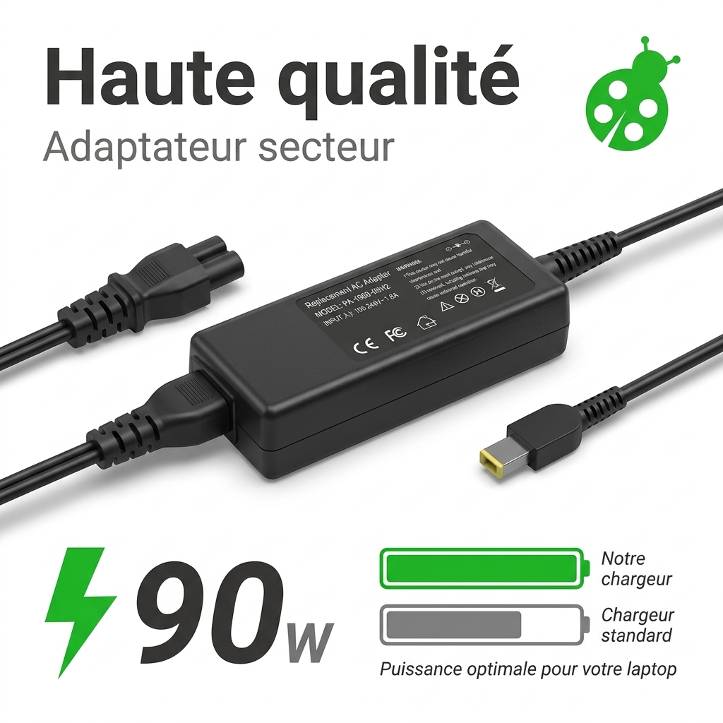Chargeur ordinateur portable lenovo ideapad g70 80 80fg005bus