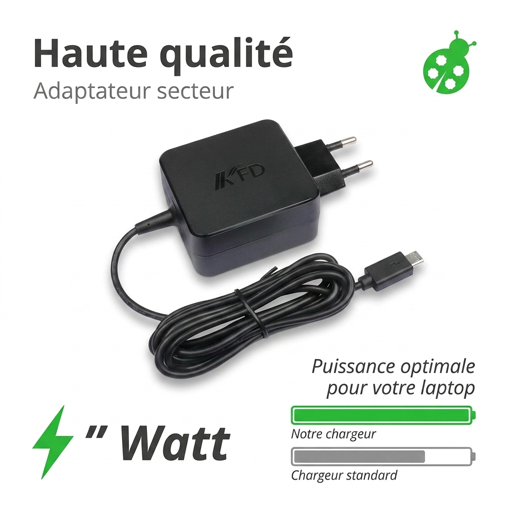 Chargeur ordinateur portable asus eeebook x205t