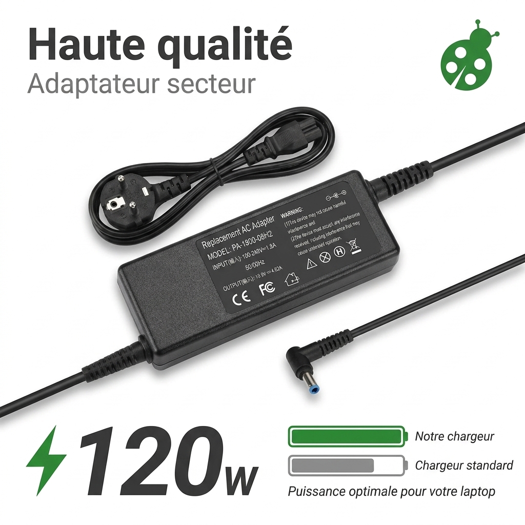 Chargeur ordinateur portable hp  envy 17 j100eb
