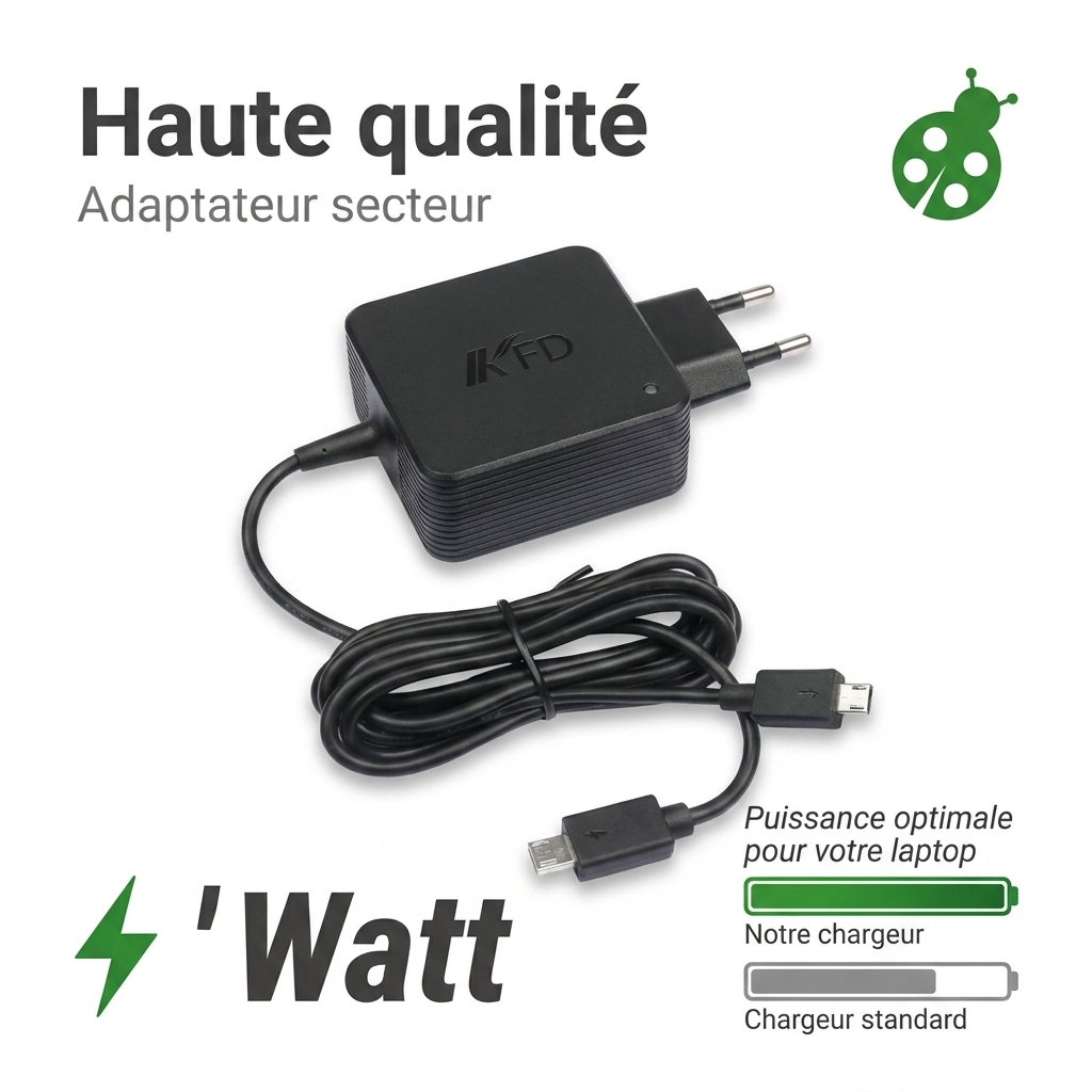 Chargeur ordinateur portable asus eeebook x205ta uh01 bk