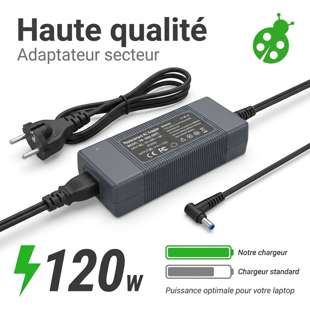 Chargeur ordinateur portable hp  pavilion 17 e199