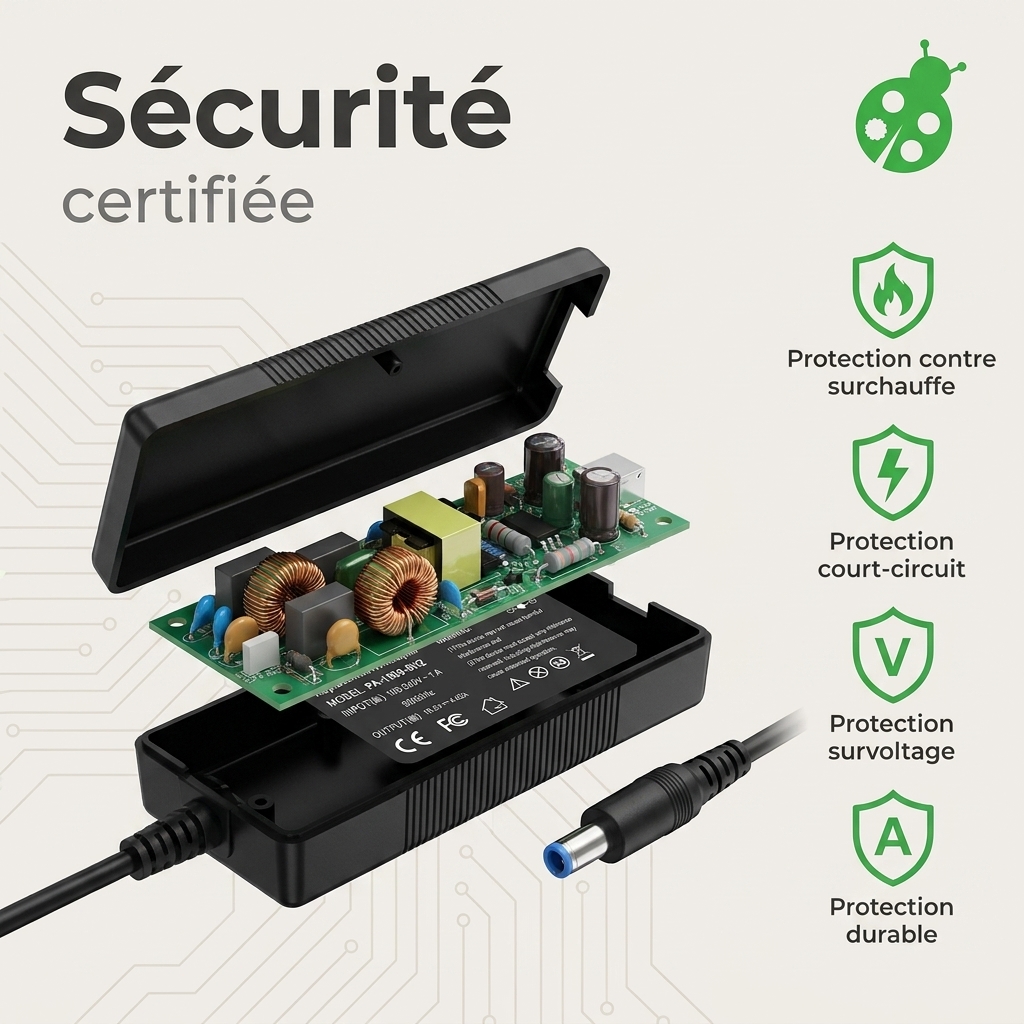 Chargeur ordinateur portable hp  pavilion 17 e199