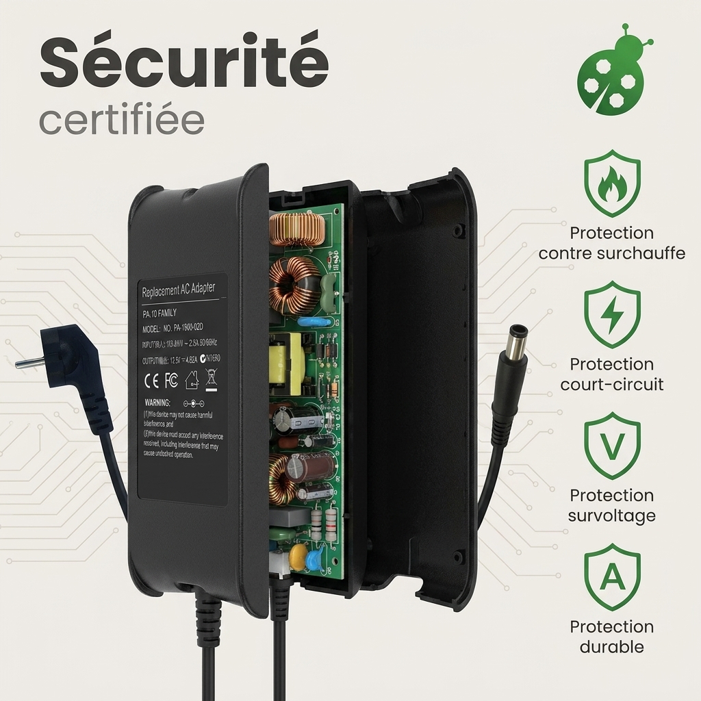 Chargeur ordinateur portable dell latitude 12