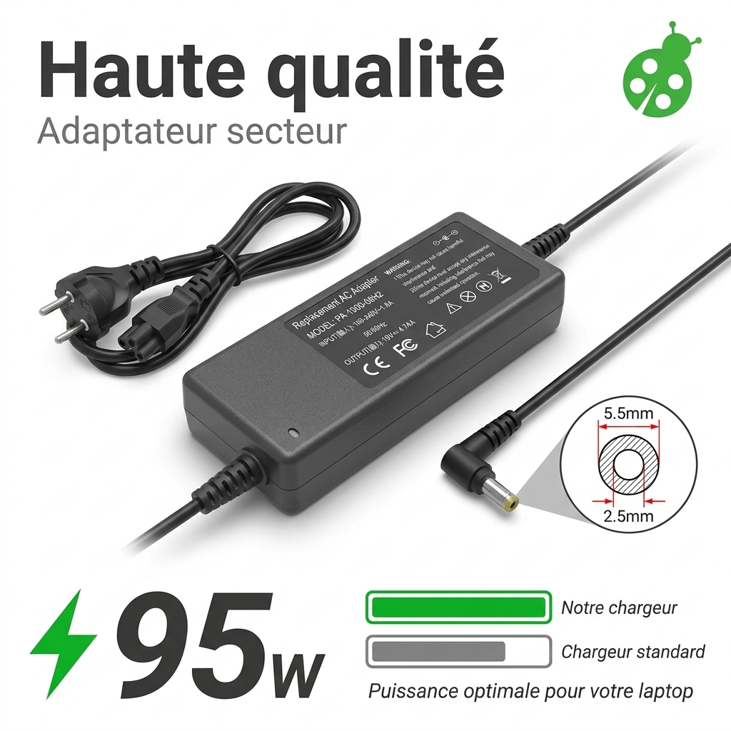 Chargeur ordinateur portable essentielb smart mouv 1501