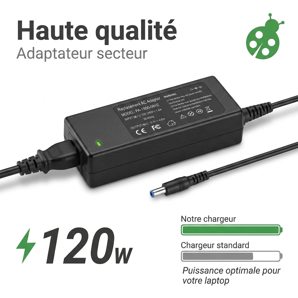 Chargeur ordinateur portable hp  pavilion 17 e000eo