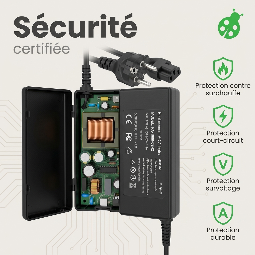 Chargeur ordinateur portable dell latitude 3379