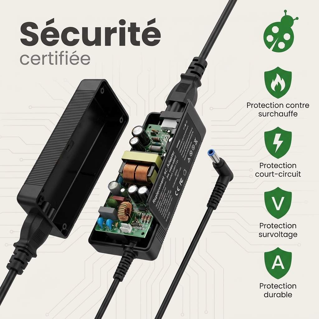 Chargeur ordinateur portable asus p2530ua xo0081r