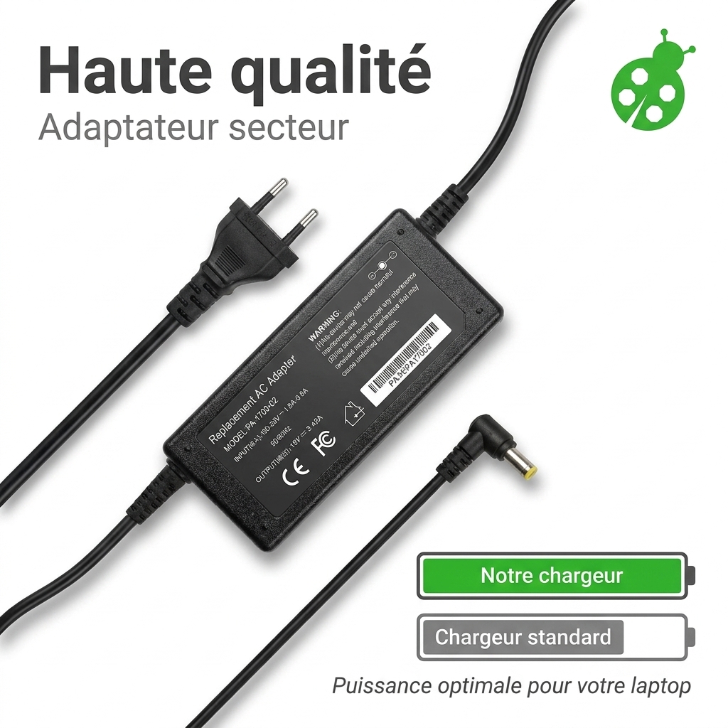 Chargeur ordinateur portable asus r414ba ga070t