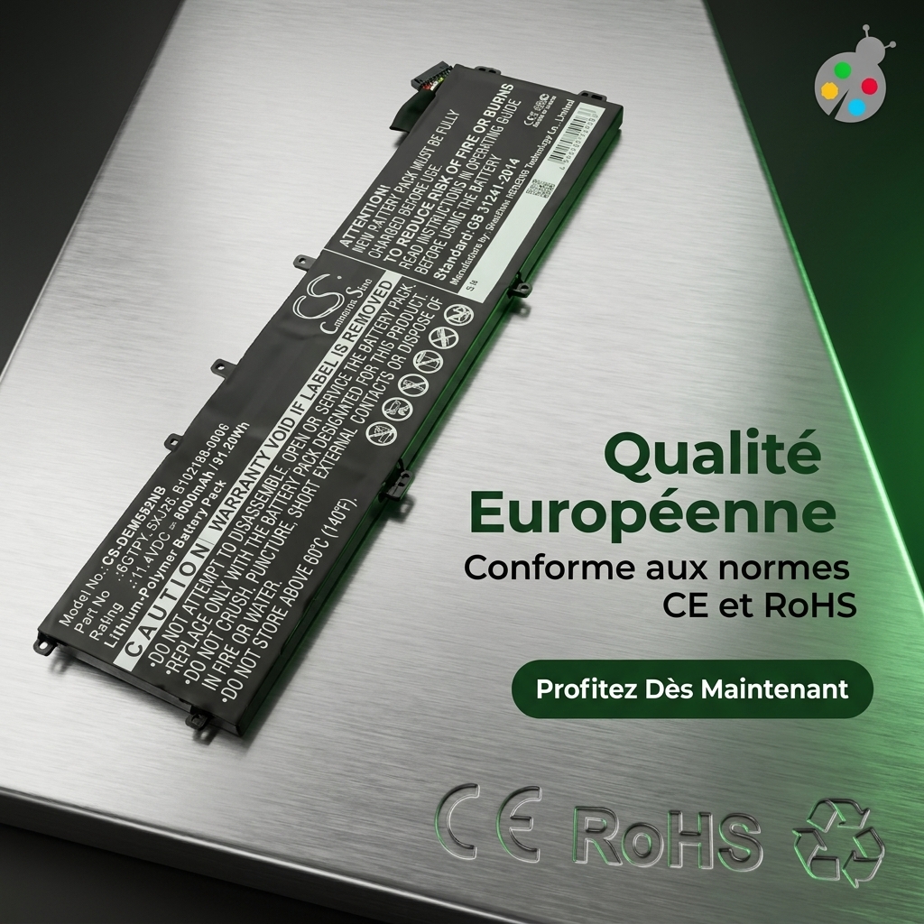 Batterie ordinateur portable dell xps 15 9570 i7 fhd