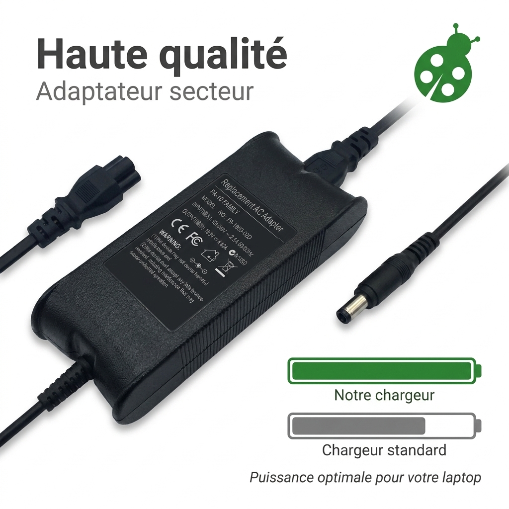 Chargeur ordinateur portable dell inspiron 15 3542 3696