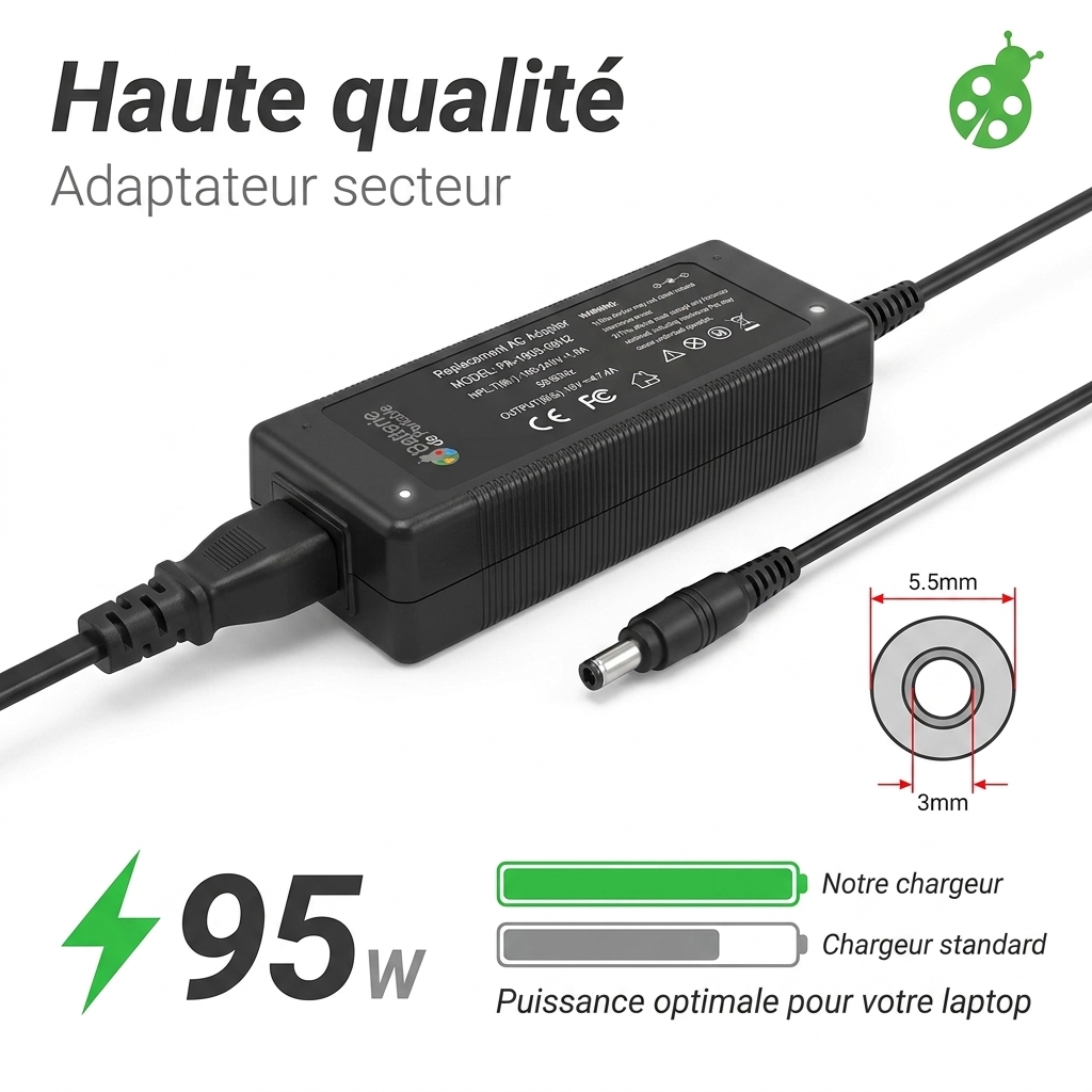 Chargeur ordinateur portable samsung np370r5e s02fr