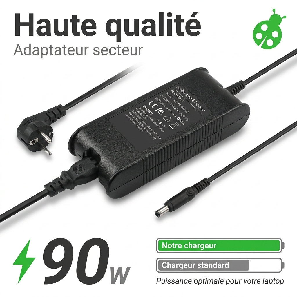 Chargeur ordinateur portable dell xps 15 l511z